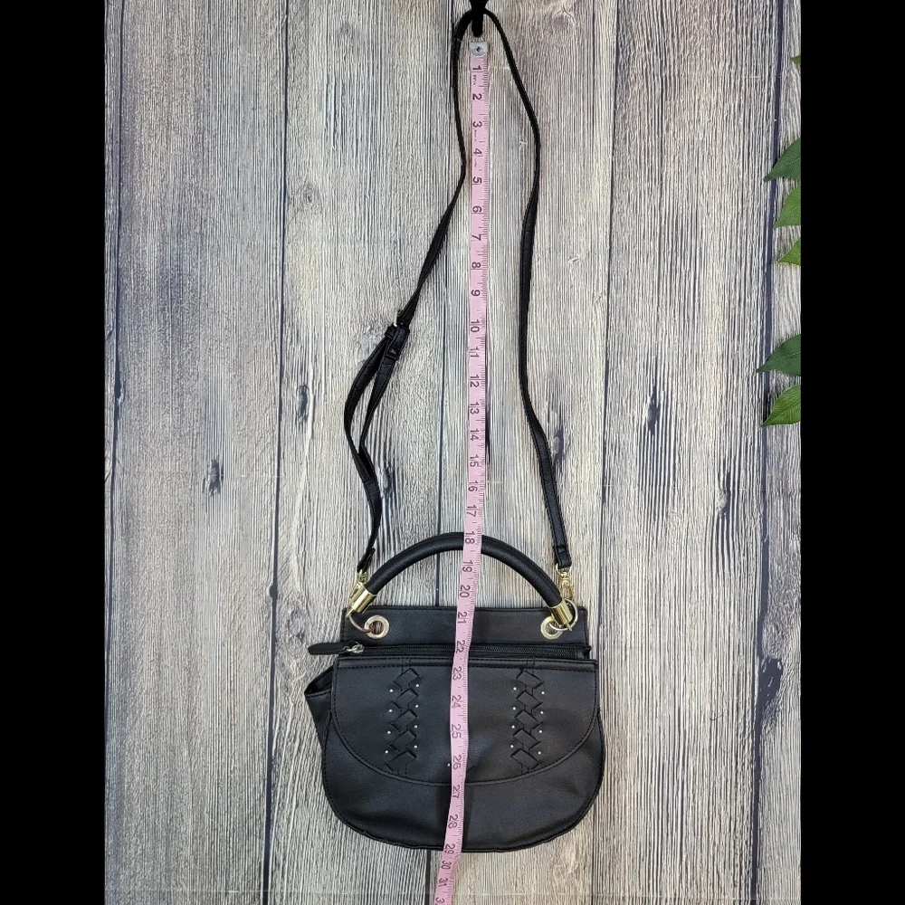 Danielle Nicole Black Crossbody Purse Handbag - Picture 7 of 13